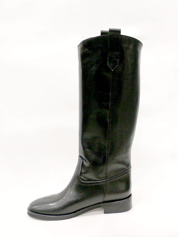 Stivale in Vitello Nero con Fodera in Licra - Prodotto_1
