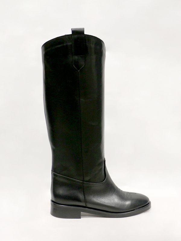 Stivale in Vitello Nero con Fodera in Licra - Prodotto_1