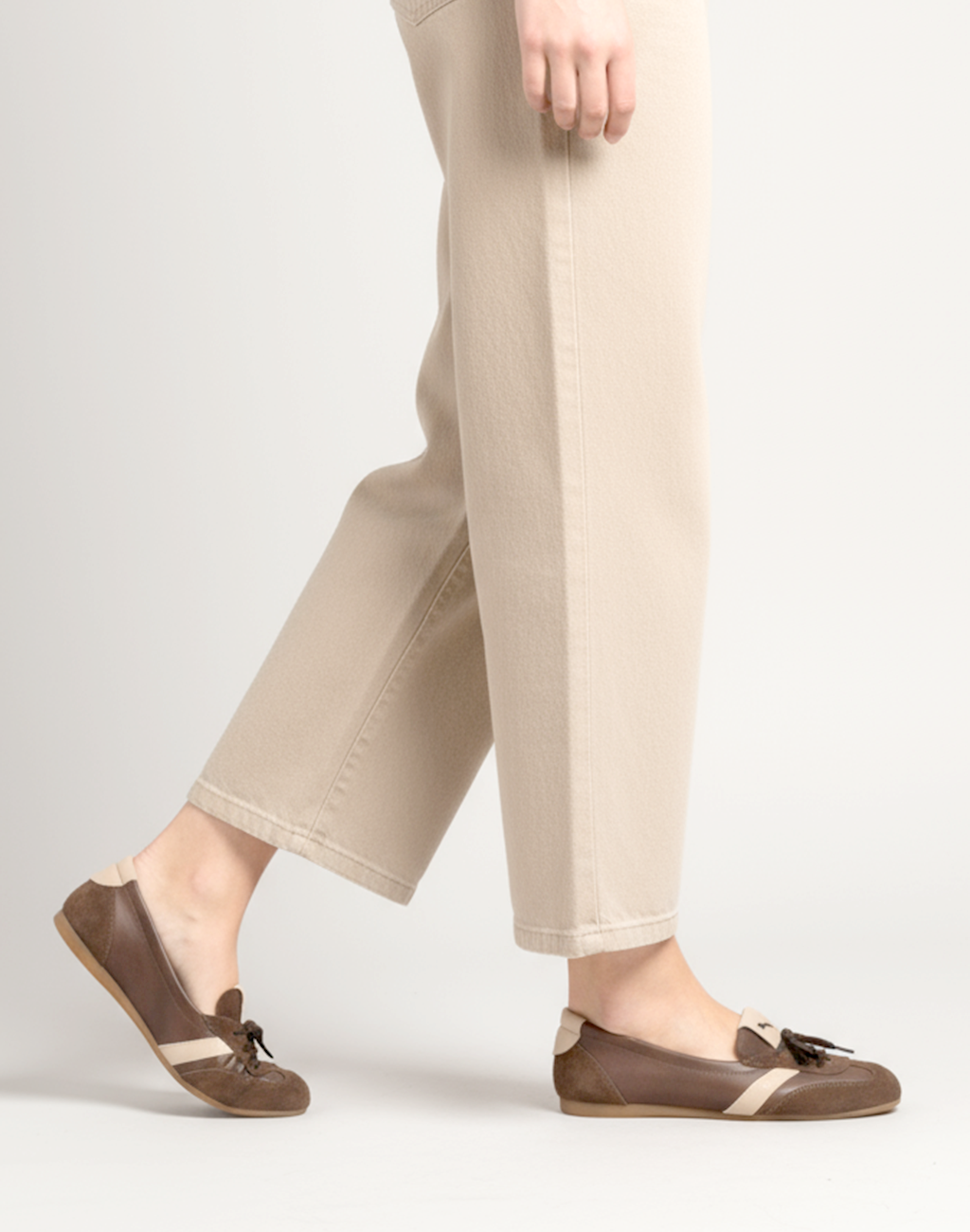 Ballerina in vitello testa di moro con lacci - Prodotto_11