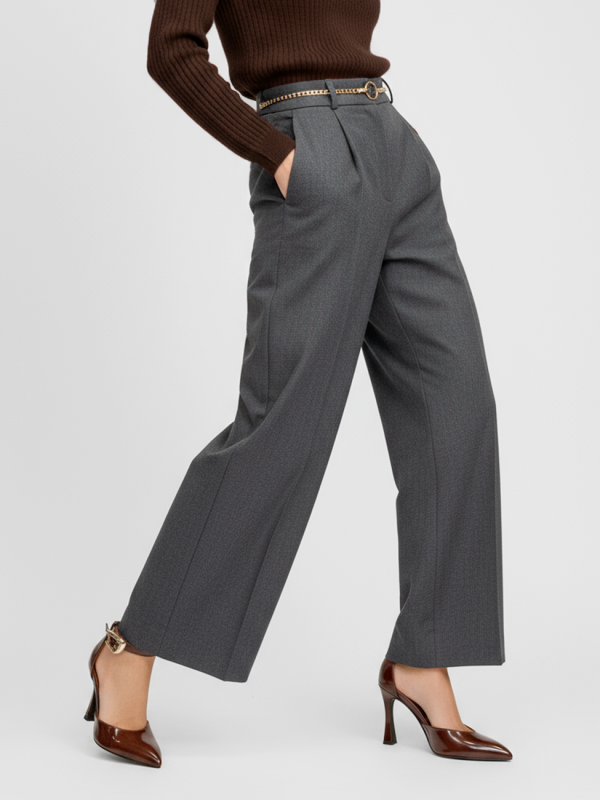 Decolleté in pelle abrasivata testa di moro