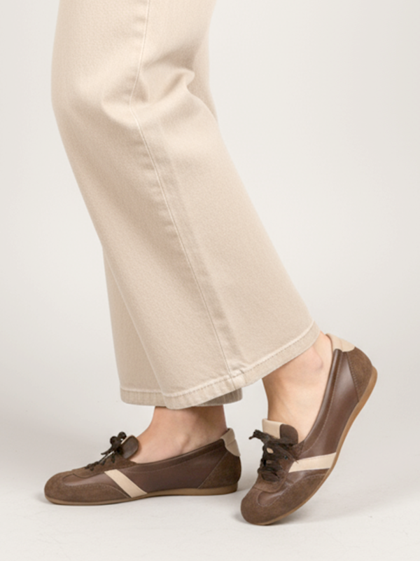 Ballerina in vitello testa di moro con lacci - Prodotto_11